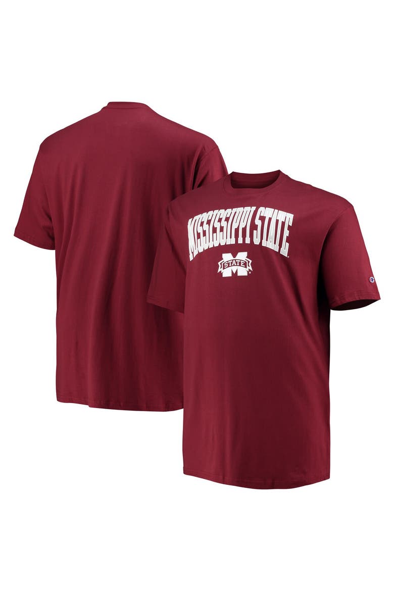 Men's Champion Maroon Mississippi State Bulldogs Big & Tall Arch Over Wordmark T-Shirt, Main, color, Maroon