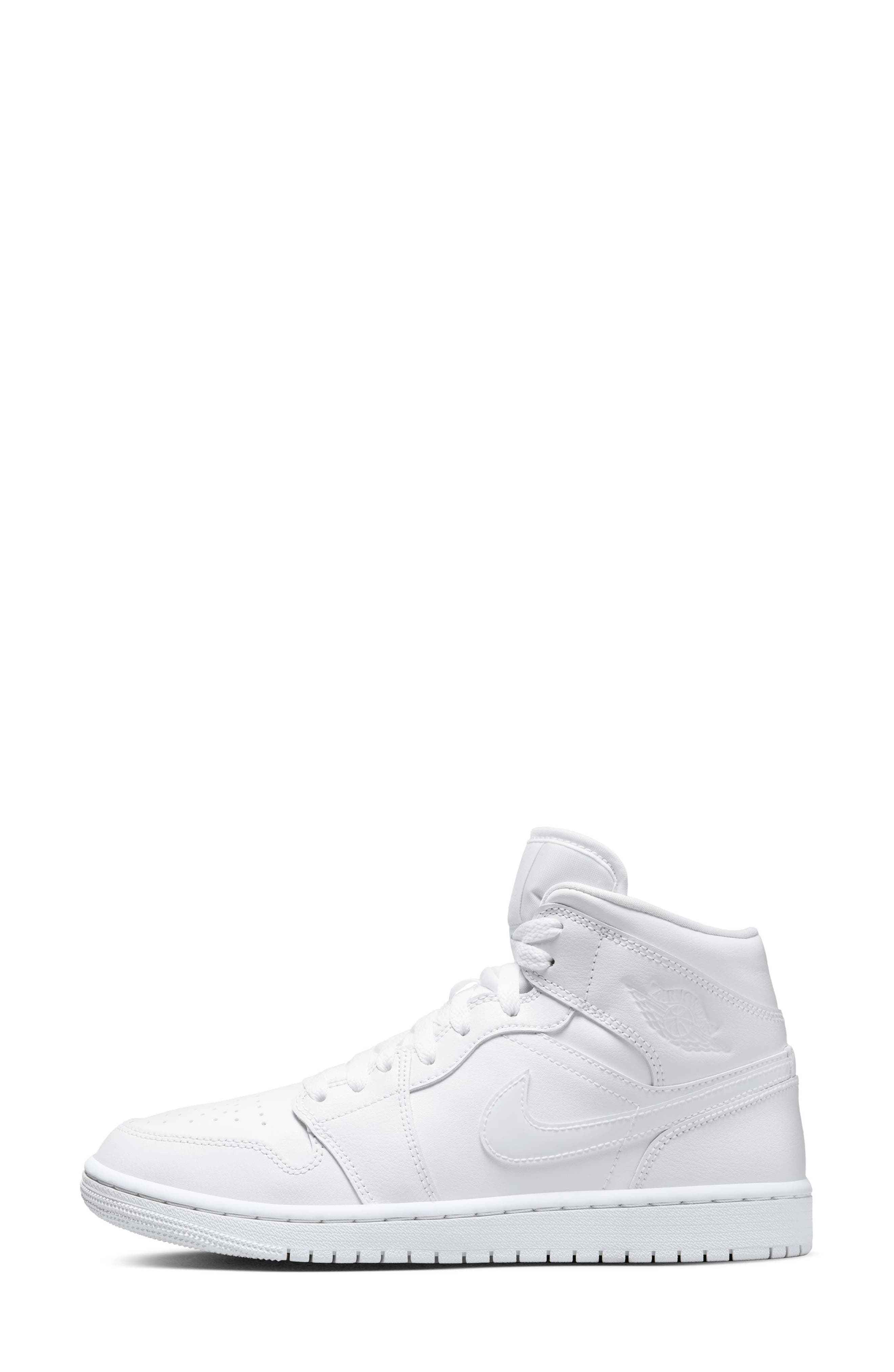 Jordan Air Jordan 1 Mid Basketball Sneaker, Alternate, color, White/ White/ White