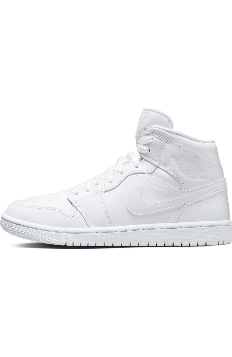 Jordan Air Jordan 1 Mid Basketball Sneaker, Alternate, color, White/ White/ White