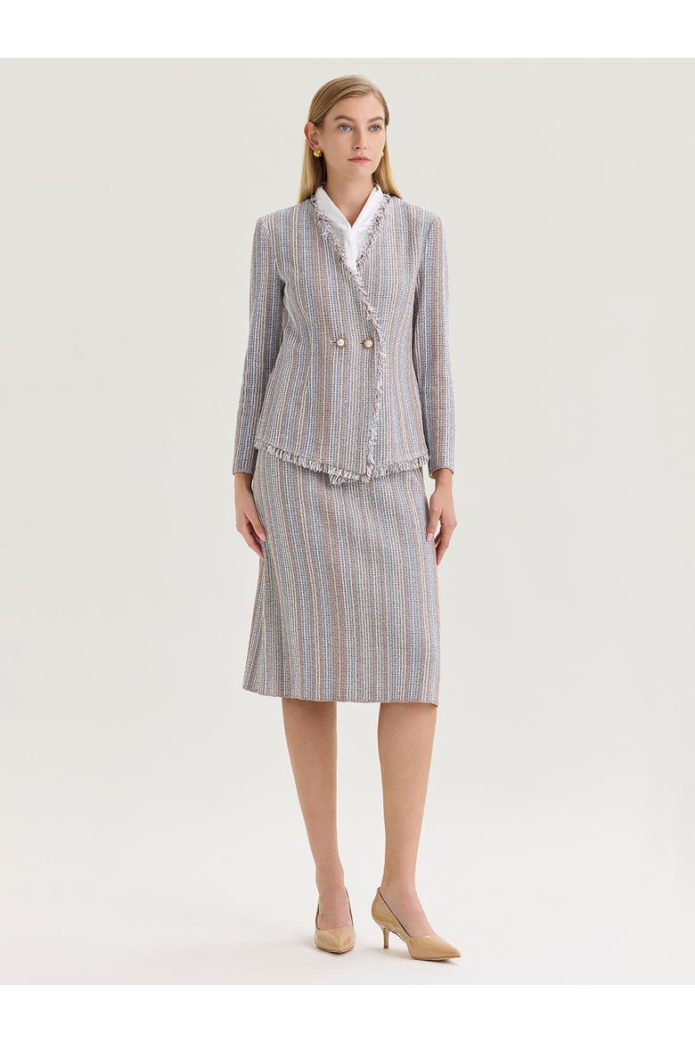 Multi-Color Straight Knit Midi Skirt, Alternate, color, Biscotti/Powder Blue