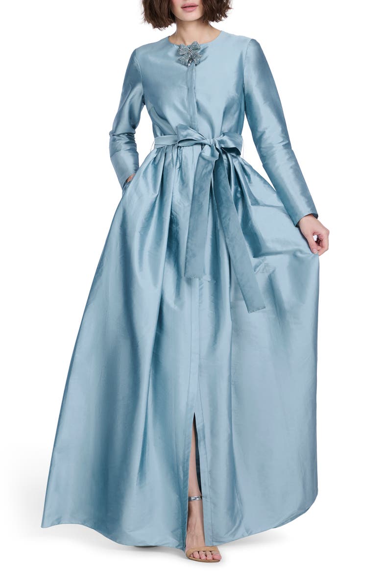 EMILY SHALANT Princess Long Sleeve Taffeta Gown, Alternate, color, 