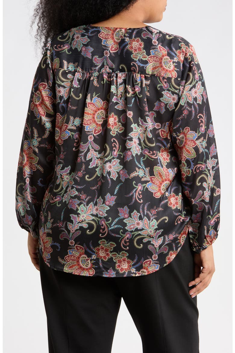 Wrap Patterned Blouse, Alternate, color, CASCADE PAISLEY