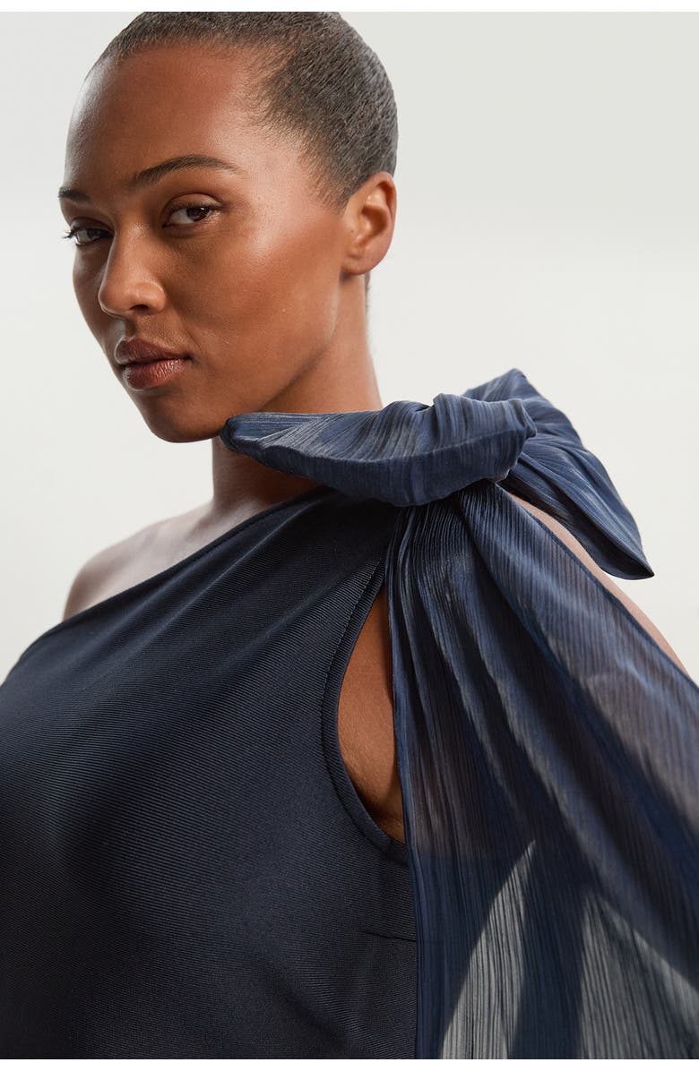 Karen Millen Tassel Sleeve Detail Maxi Dress, Alternate, color, Navy