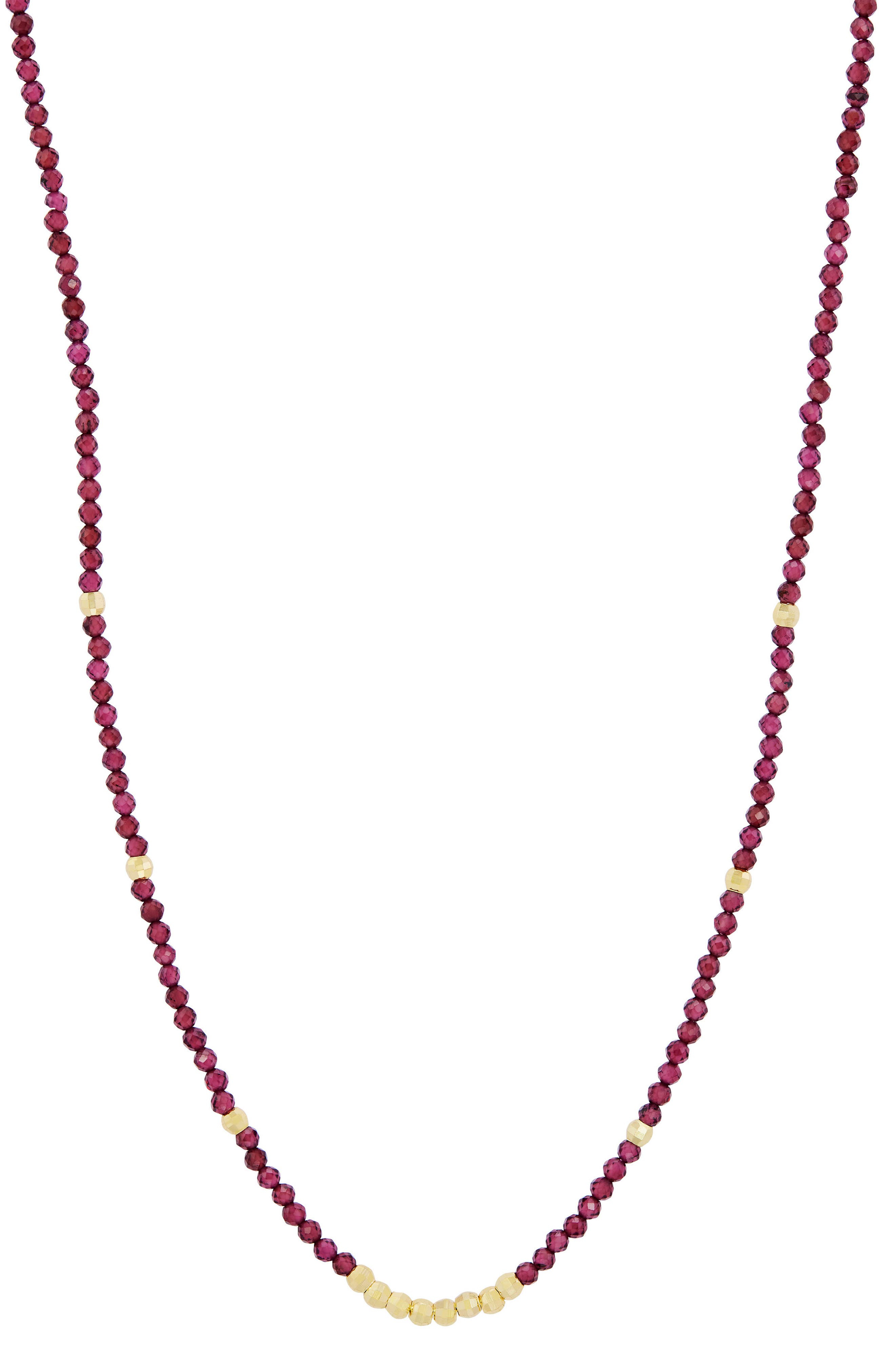 Rhodolite Garnet Bead Necklace