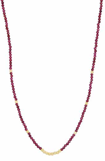Rhodolite Garnet Bead Necklace