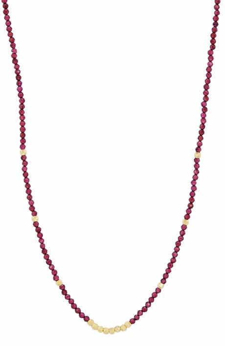 Rhodolite Garnet Bead Necklace
