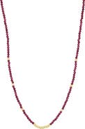 SAVVY CIE JEWELS Rhodolite Garnet Bead Necklace