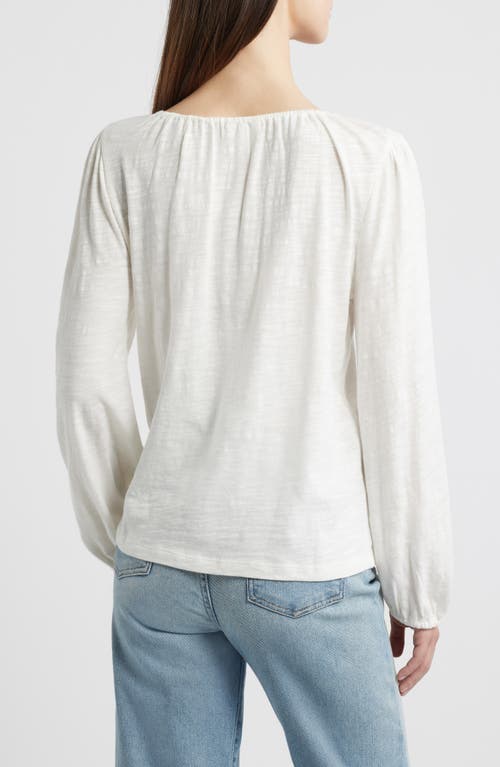Caslonr Caslon(r) Gathered Neck Top In Ivory Cloud