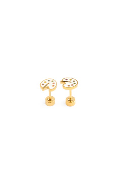 Paint Palette Stud Earrings