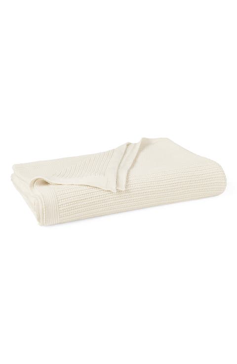 Linea Organic Cotton Knit Throw Blanket