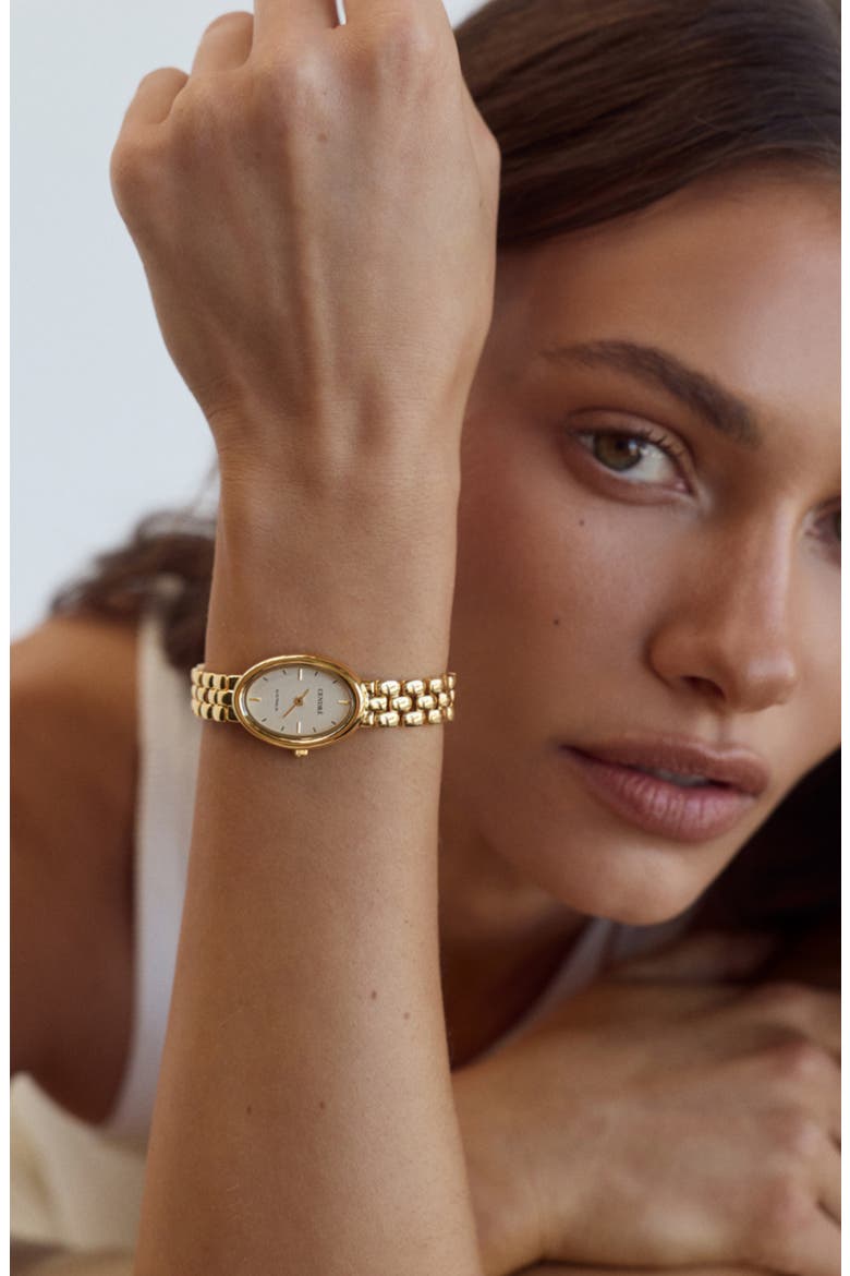Phoebe Bracelet Watch, 28mm x 21mm, Alternate, color, GOLD / 18K GOLD