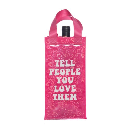 Totalee Gift Tell People You Love Them Wine Bag Plastic Pink