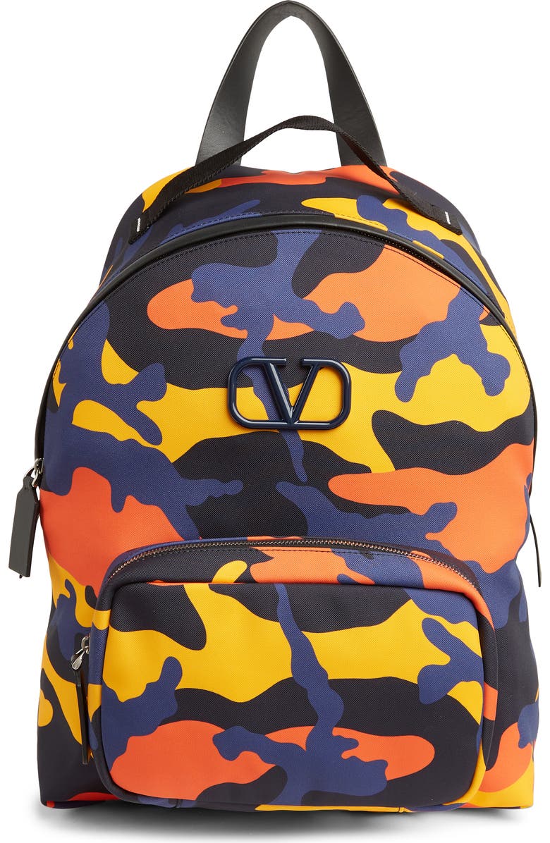 Valentino Camo Backpack, Main, color,