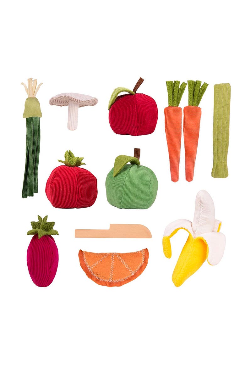 PopOhVer Pretend Play Plush Food Play Set, Alternate, color, Multicolored