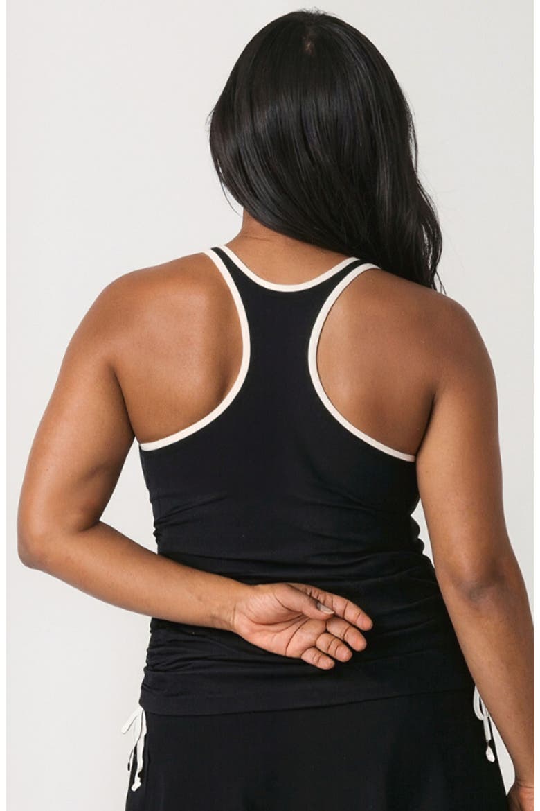 Plus Size Maya Tankini Swim Top With Removable Cups Two-Toned Collection, Alternate, color, Black & White