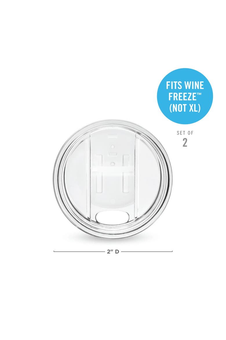 Wine FREEZE Lids Set of 2, Alternate, color, Clear