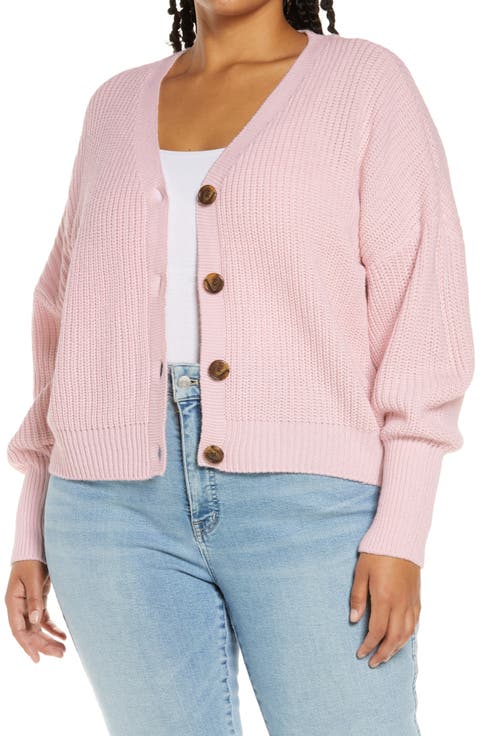 Lea V-Neck Cardigan (Plus Size)