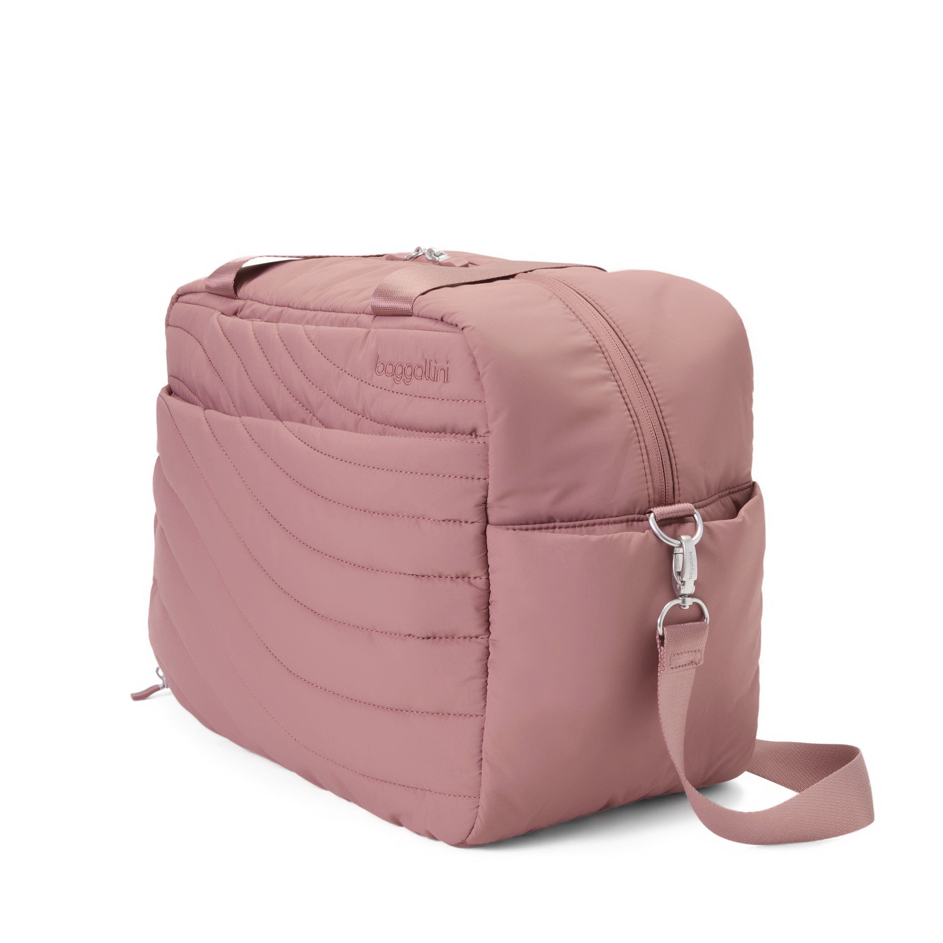 Set Wave Weekender, Alternate, color, Rose Quartz Wave Puff