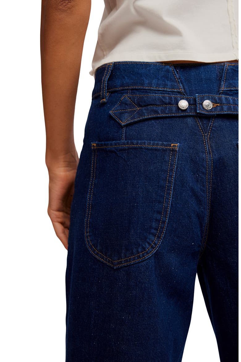 Alia Cuffed High Waist Wide Leg Jeans, Alternate, color, HAWTHORNE