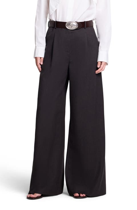 Gwen Wide Leg Wool Trousers