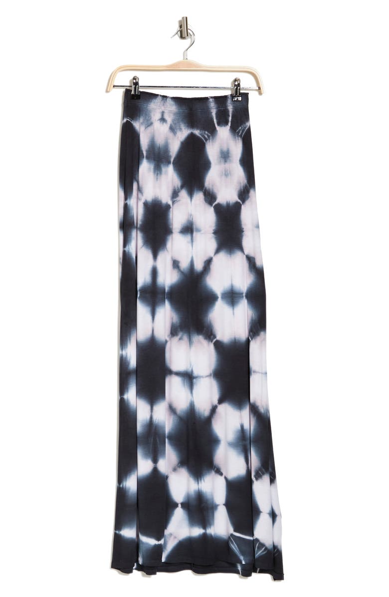 GO COUTURE Tie Dye Slit Maxi Skirt, Alternate, color, 