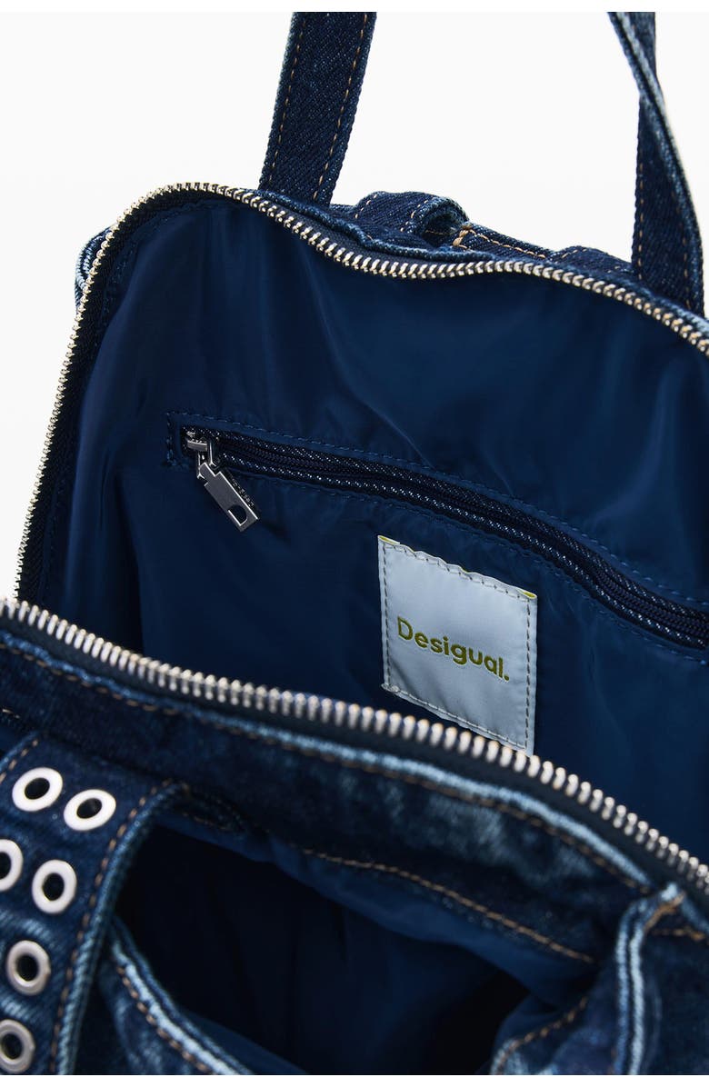 Desigual Mini Denim Backpack, Alternate, color, Dark Blue