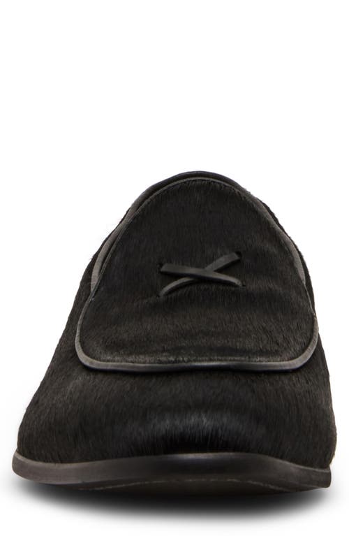 Steve Madden Lanette Genuine Calf Hair Loafer In Black