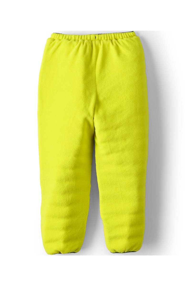 Lands' End Boys Reversible Fleece Puffer Pants, Alternate, color, Dark Green/Lime