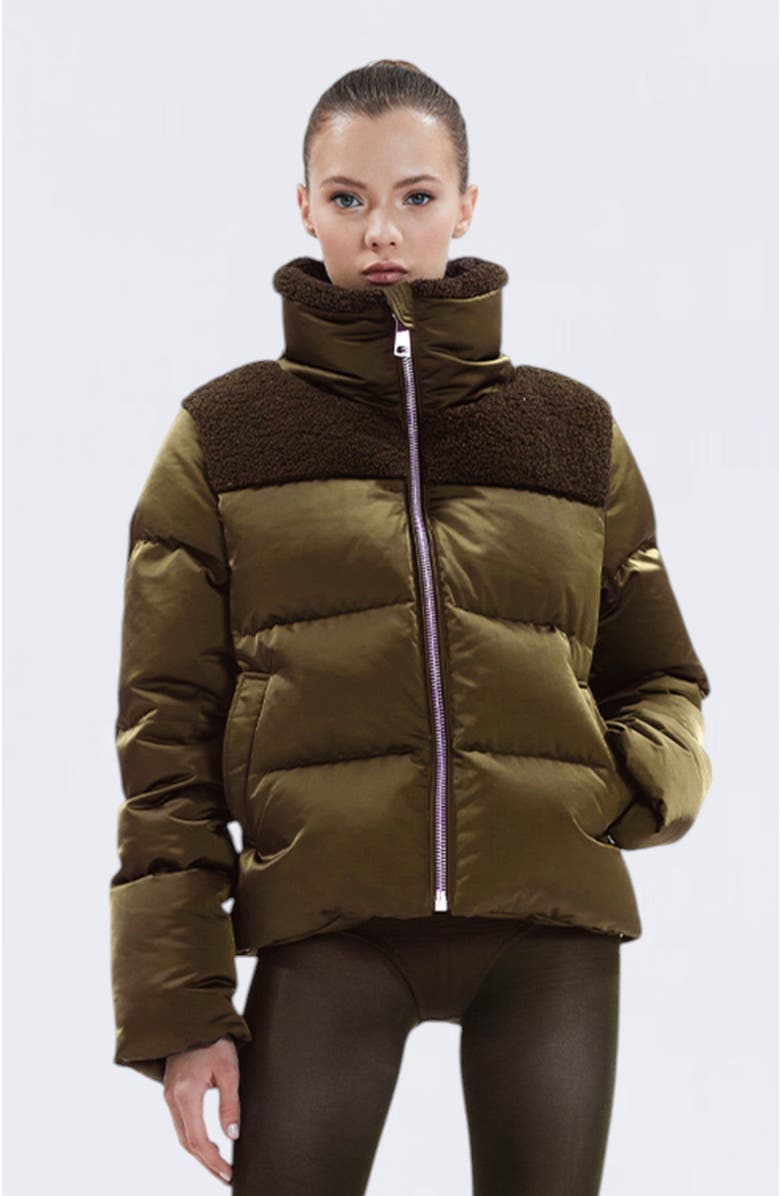 Nicole Benisti Una Down Puffer Jacket, Main, color, Moss