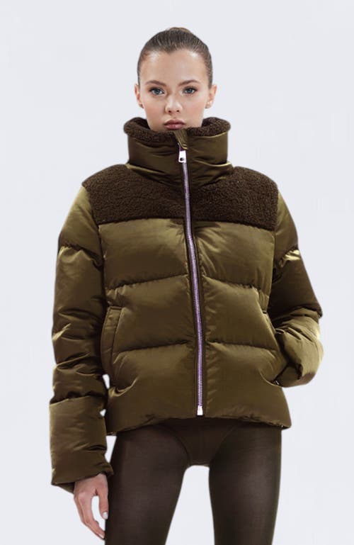 Nicole Benisti Una Down Puffer Jacket in Moss 