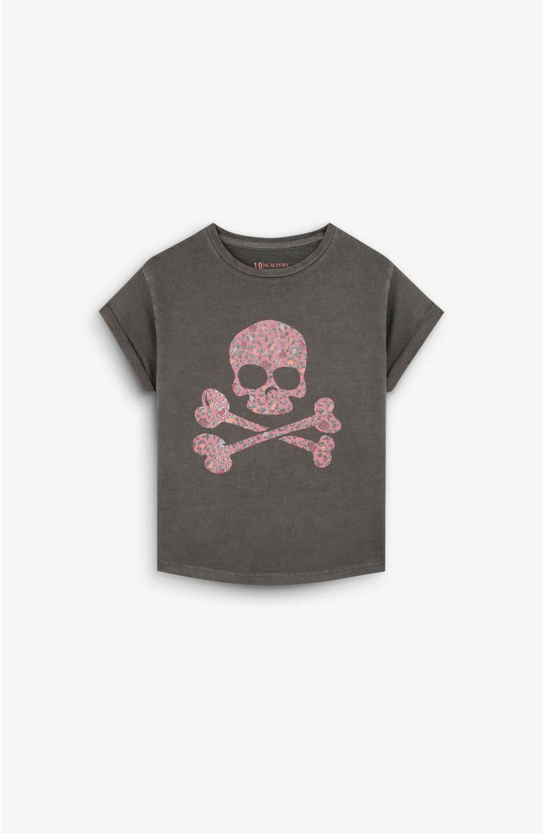 Scalpers Leoskulltee Girls, Main, color, Anthracite