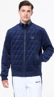 Sergio Tacchini Redi Quilted Velour Bomber Jacket