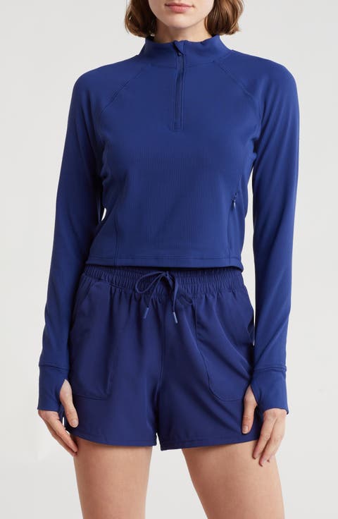Karina Crop Half Zip Pullover