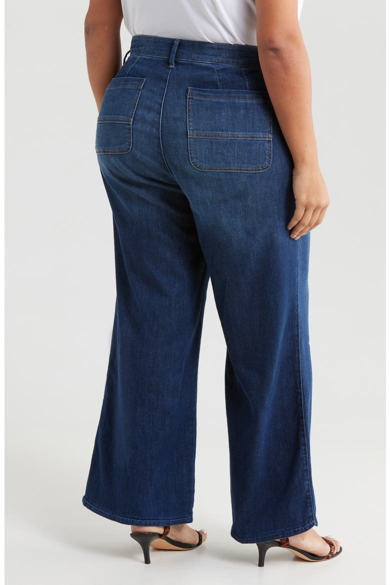 Whitney 'Ab'Solution Skyrise Wide Leg Ankle Jeans, Alternate, color, INDIGO
