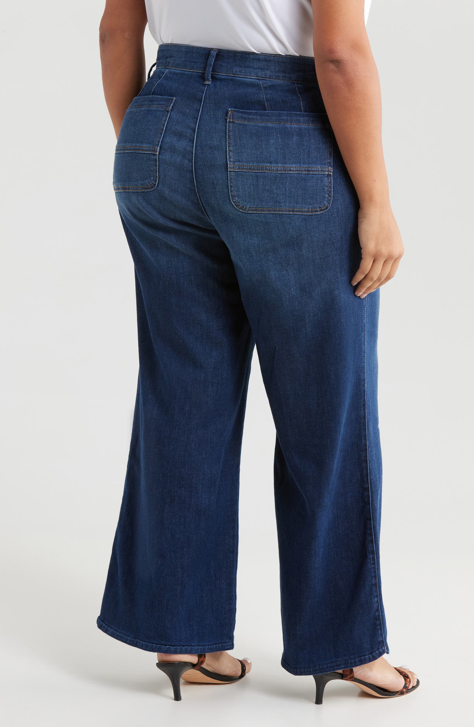 Wit & Wisdom Whitney 'Ab'Solution Skyrise Wide Leg Ankle Jeans | Nordstrom