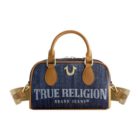 Denim Logo Mini Satchel Crossbody Bag
