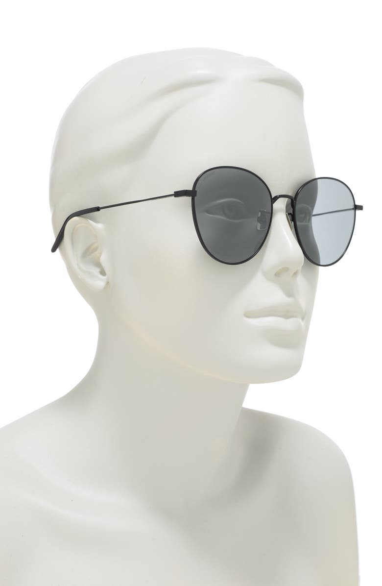 Saint Laurent 56mm Round Sunglasses, Alternate, color,