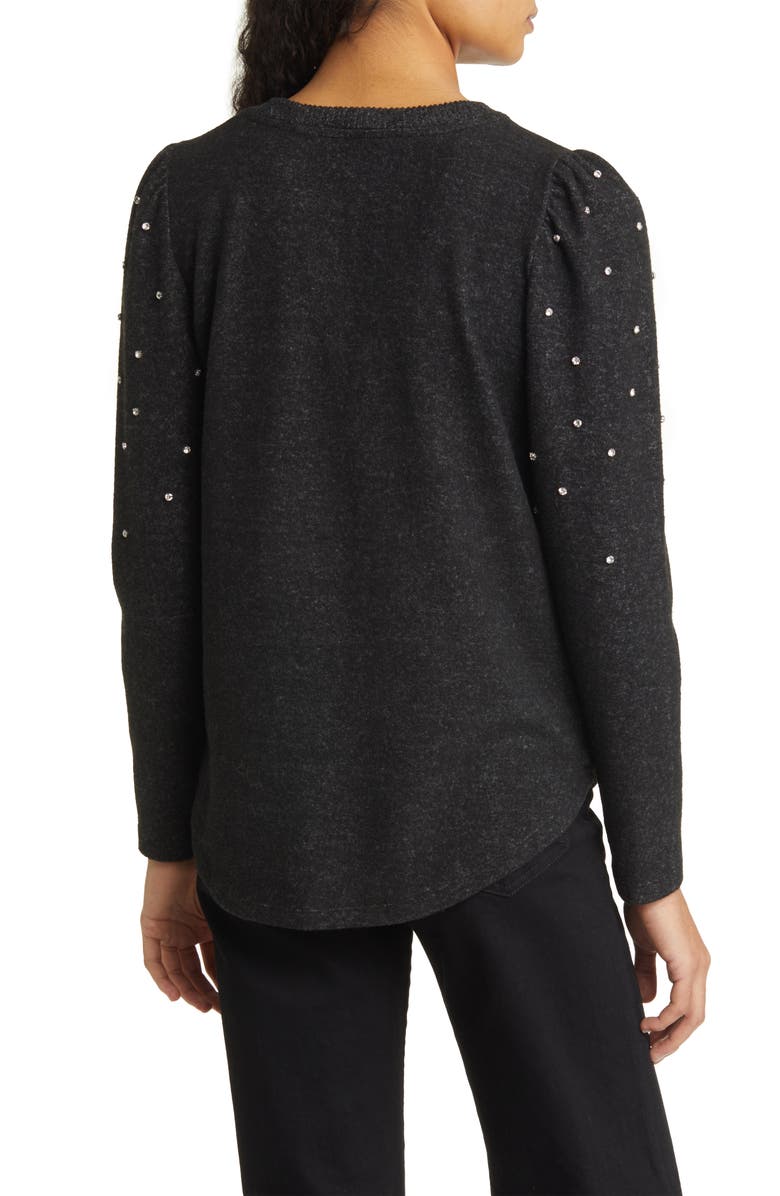 Wit & Wisdom Rhinestone Embellished Sweater, Alternate, color, 