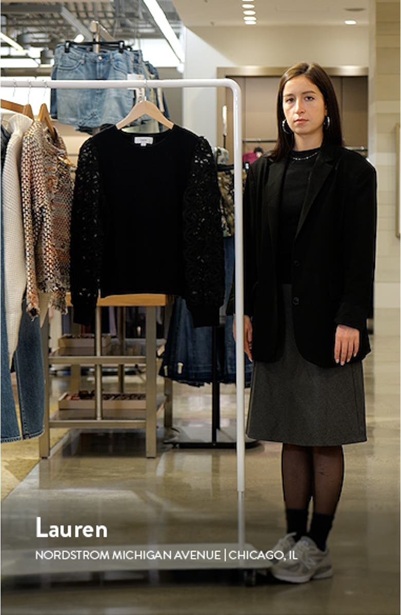 Mixed Media Lace Sleeve Sweater, sales video thumbnail