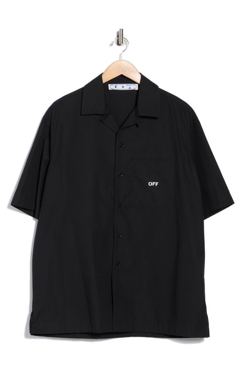 Off-White Brick Arrow Holiday Short Sleeve Cotton Shirt, Alternate, color,