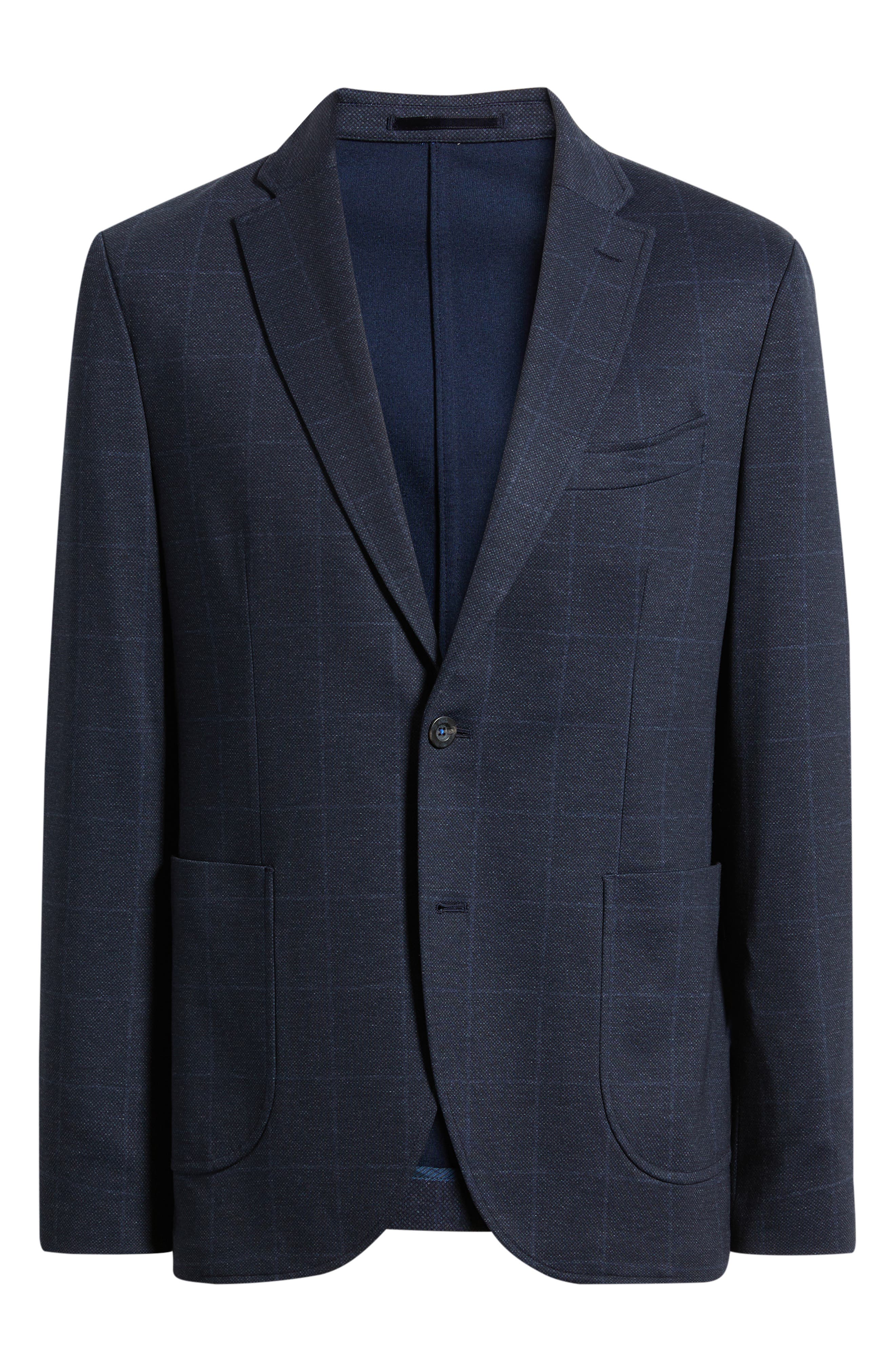 Alfi Windowpane Check Knit Sport Coat - image 2