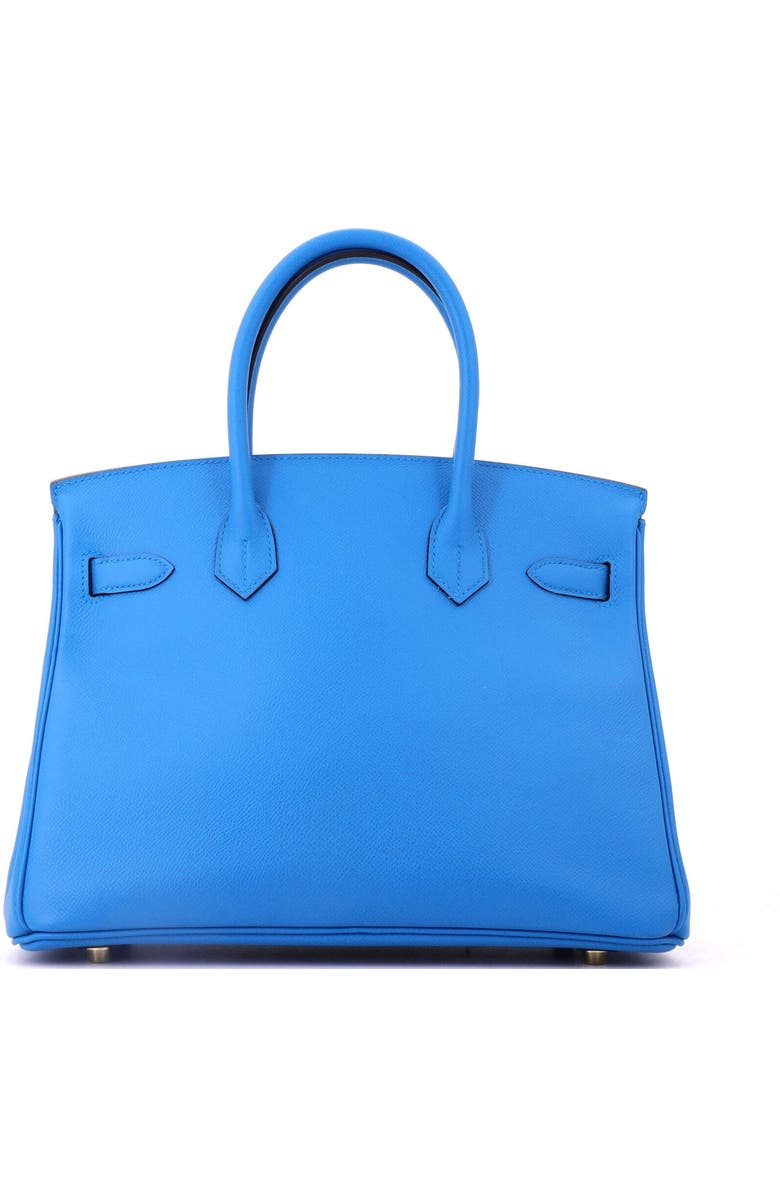 Pre-Owned Hermes Birkin Handbag Blue Epsom with Gold Hardware 30, Alternate, color, Bleu Zanzibar