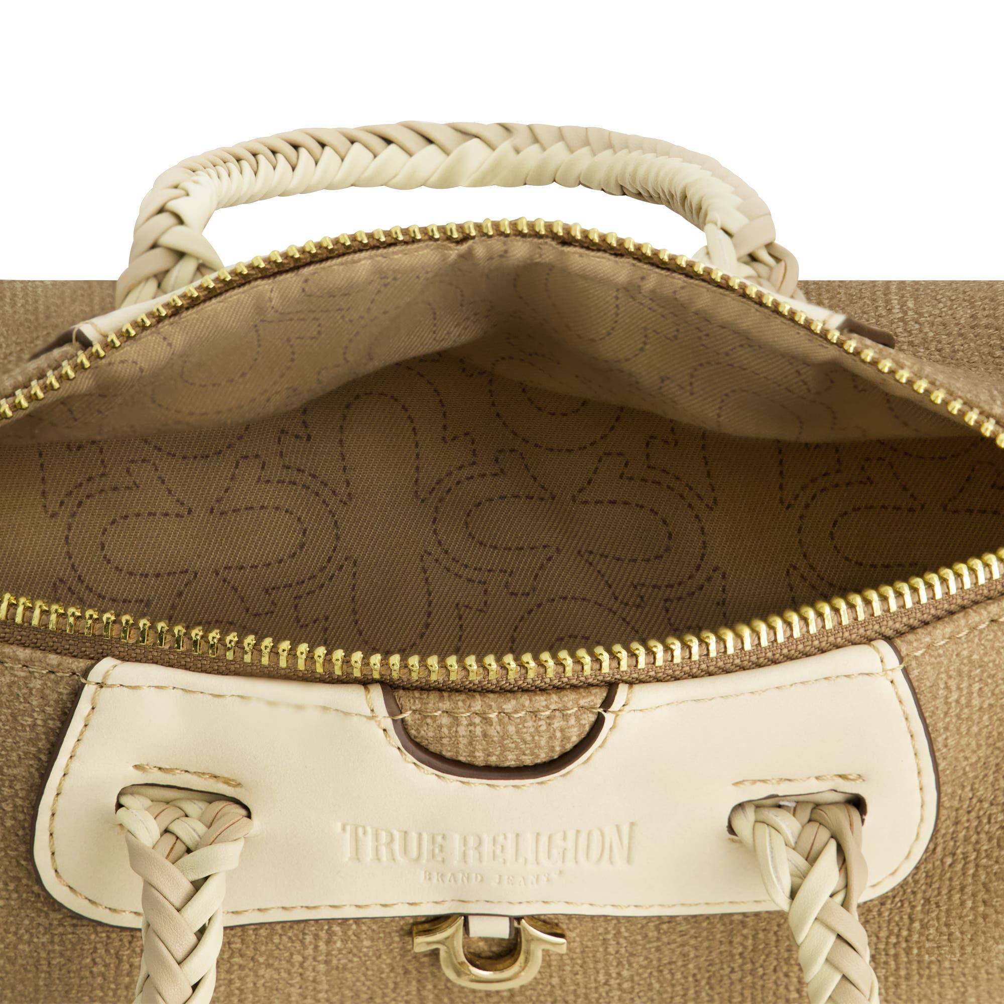 True Religion Quede Mini Duffel Crossbody Bag, Alternate, color, Taupe