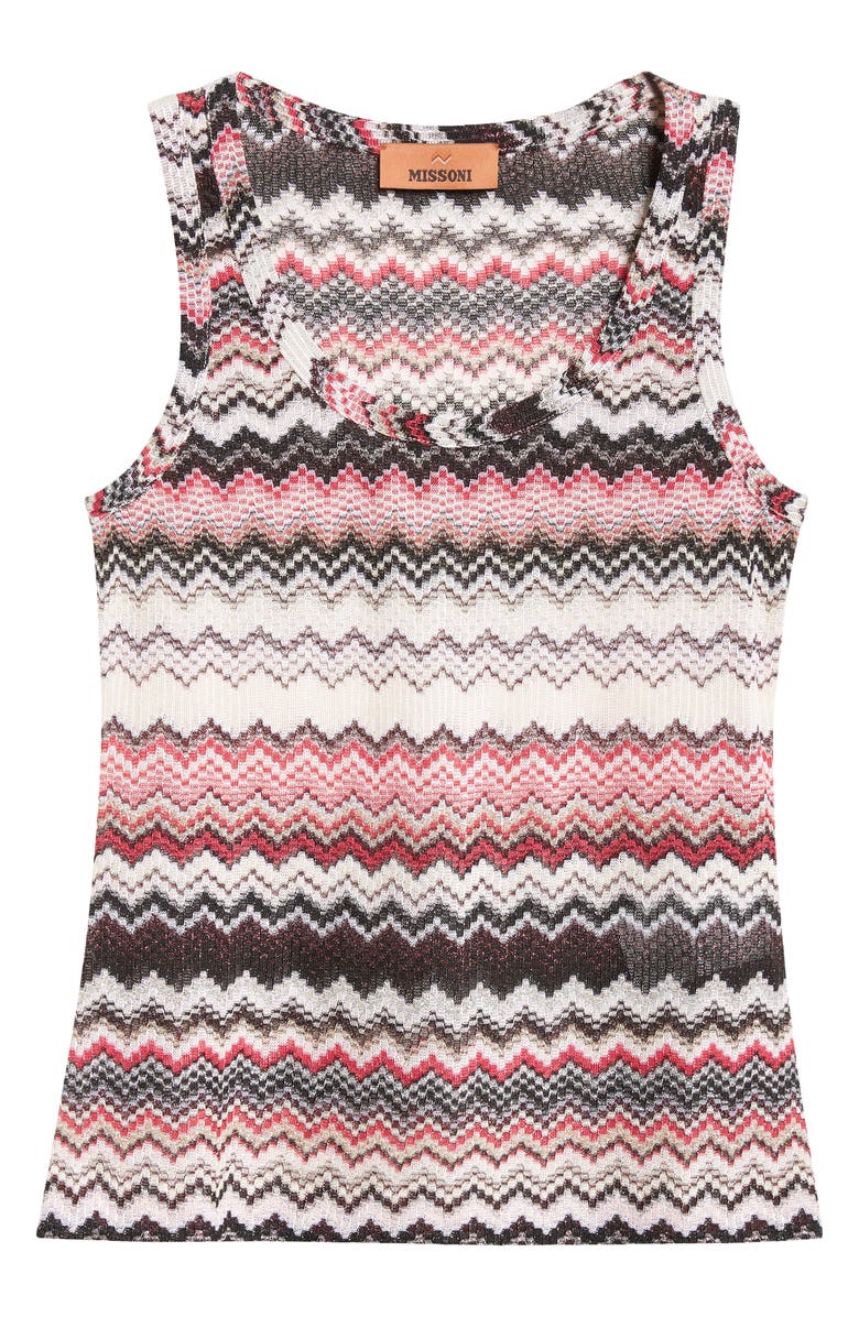 Missoni Chevron Stripe Knit Tank, Alternate, color, Pink/ Beige Multi
