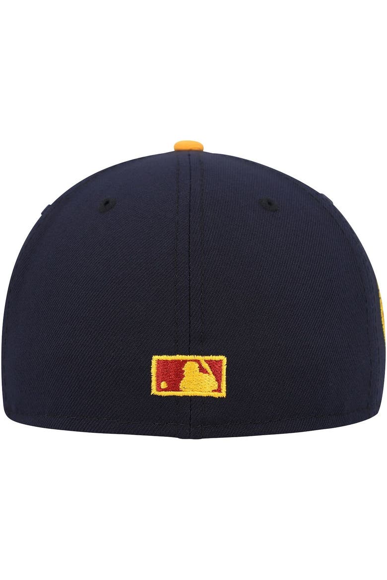 Men's New Era Navy/Gold Philadelphia Phillies Primary Logo 59FIFTY Fitted Hat, Alternate, color, Navy