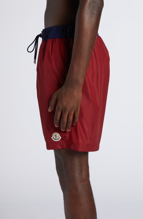 Moncler Nylon Logo Swim Shorts In Inkling