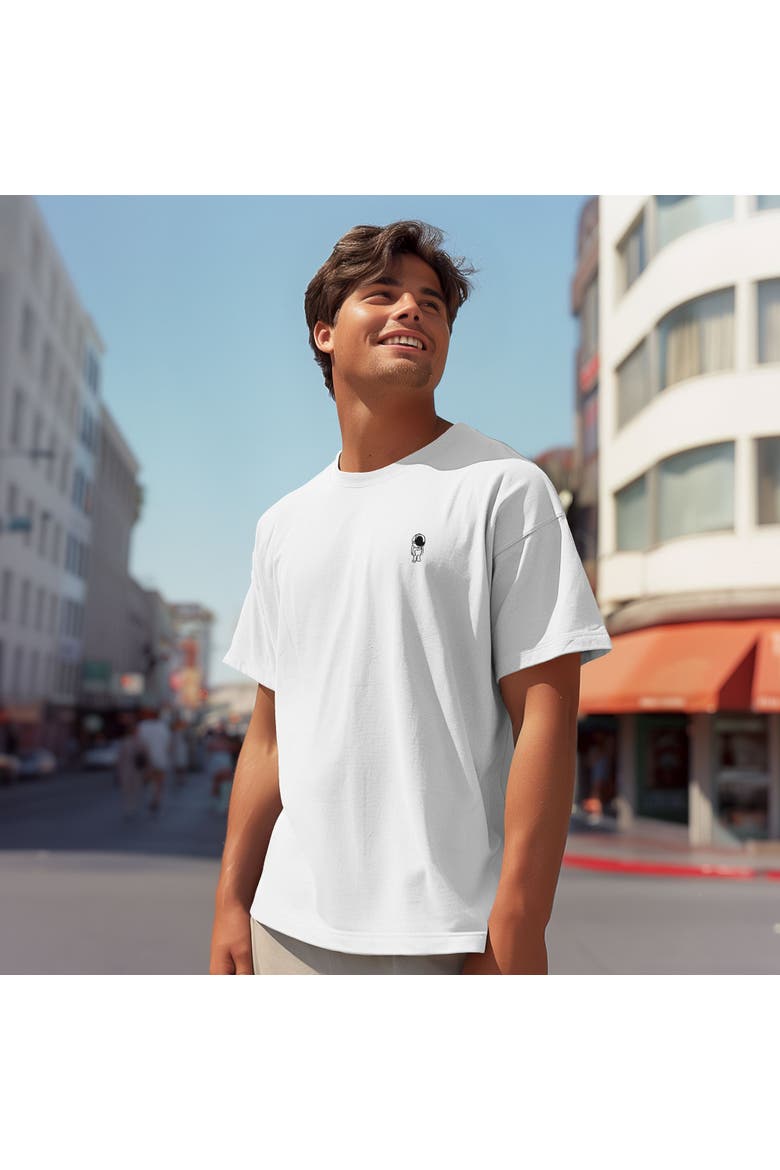 Mens Astronaut Heavyweight Pigment Dye Tee, Alternate, color, White
