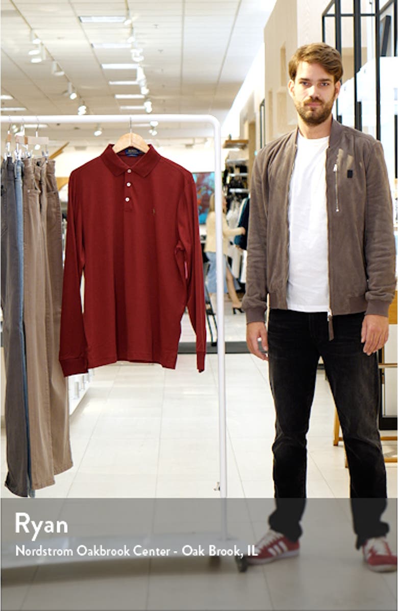 Long Sleeve Cotton Jersey Polo, sales video thumbnail