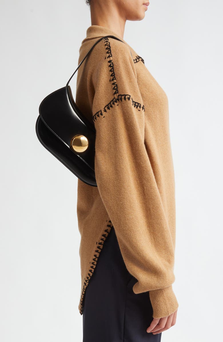 Marni Medium Butterfly Leather Hobo Bag, Alternate, color,