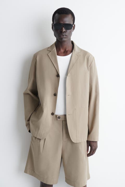 Unstructured Cotton-blend Blazer
